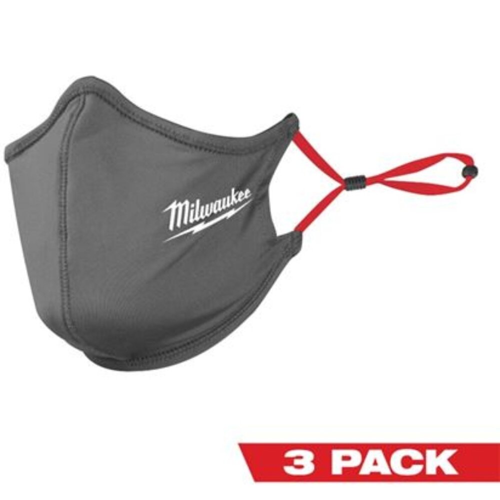 Milwaukee 2-Layer Reusable Face Mask 3 Pack